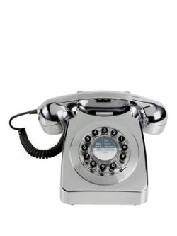 Wild And Wolf 746 Retro Telephone - Brushed Chrome